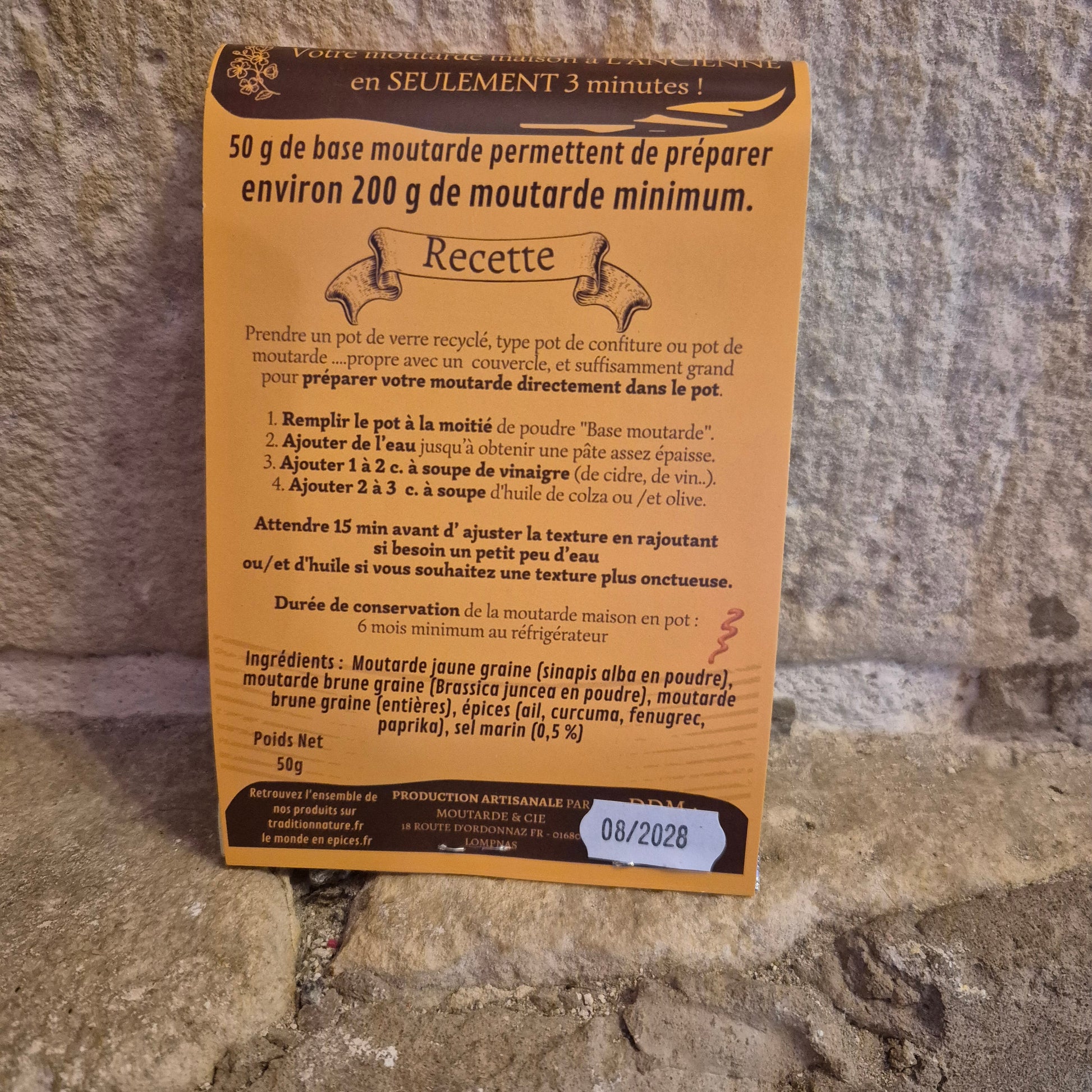 Base pour moutarde à l'ancienne - recette et ingrédients